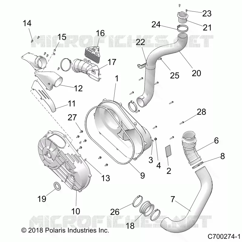 TREN, CLUTCH COVER AND DUCTING