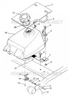 MONTAJE DEL DEPÓSITO DE COMBUSTIBLE 6X6 250 W938727 (4924092409008A)