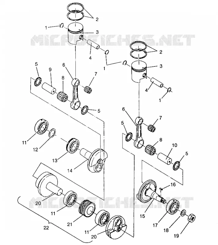 PISTÓN Y CIGÜEÑAL 440 XCR 0951660 (4929112911C012)