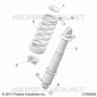 SUSPENSION, REAR MONTAJE DE DESCARGA