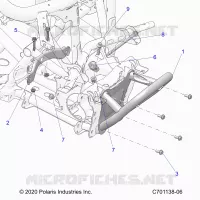 CHASSIS, MOUNTING, FRONT GEARCASE AND PARACHOQUES DELANTERA