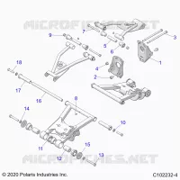 SUSPENSION TRASERA CONTROL ARM, MOUNTING