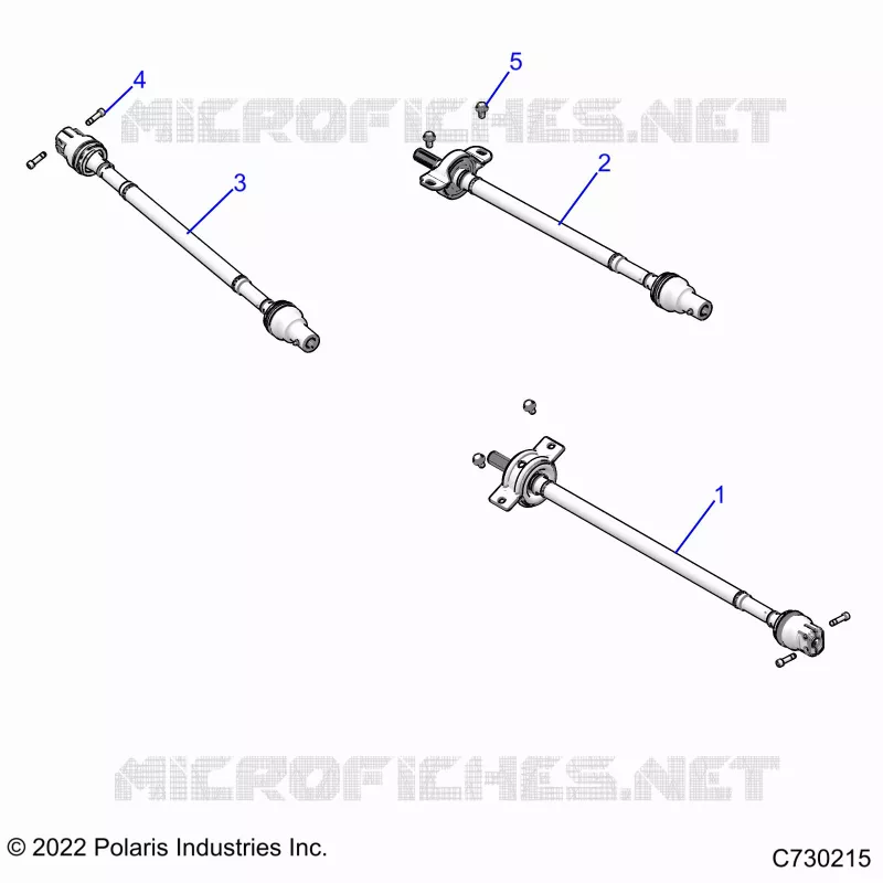 TREN, FRONT, MID, REAR PROP SHAFT