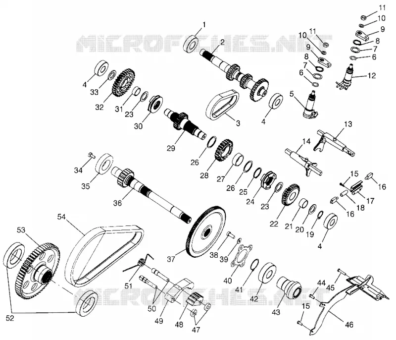 CAJA DE ENGRANAJES (Internal Components)  XPLORER 500 W97CD50A (4941354135C013)
