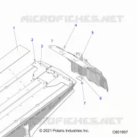 CHASIS, REAR CLOSEOFF AND SNOWFLAP