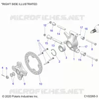 SUSPENSION TRASERA HUBS, CARRIER AND BRAKE DISC