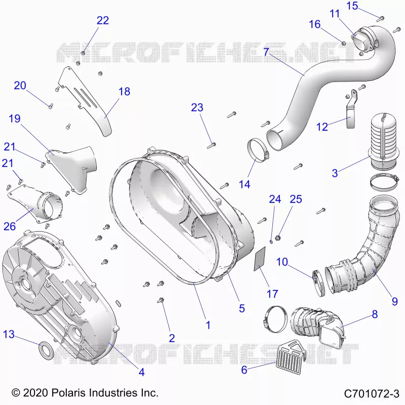 TREN, CLUTCH COVER AND DUCTING