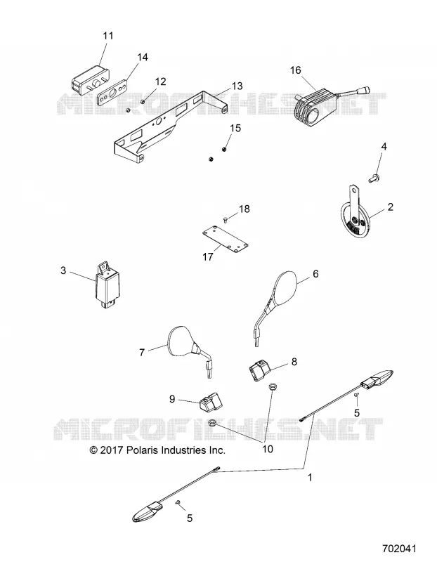LA LUZ DE PLACA LIGHT, TURN SIGNAL AND HORN