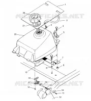 MONTAJE DEL DEPÓSITO DE COMBUSTIBLE Sportsman 4x4 W958040 (4930403040A013)