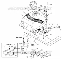 GASOLINA TANK XPRESS 300 W969530 and XPRESS 400 W969540 (4935923592B003)