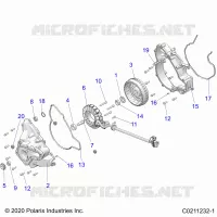 ENGINE, STATOR COVER AND FLYRUEDA