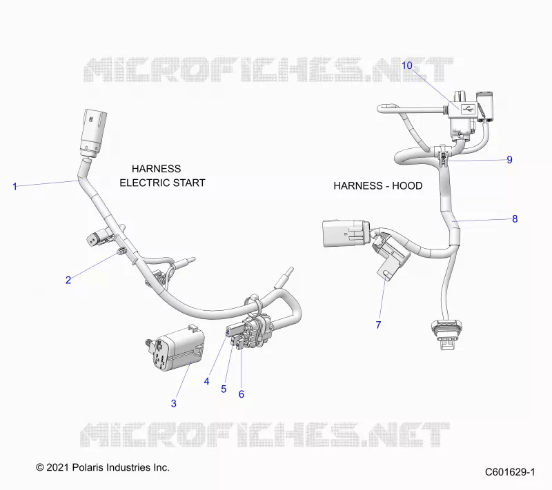 ELECTRICA, WIRE HARNESS, HOOD, ELEC. START