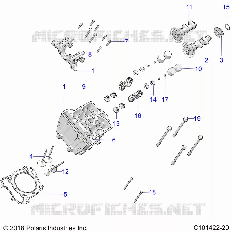 ENGINE, CULATA, CAMS AND VALVES