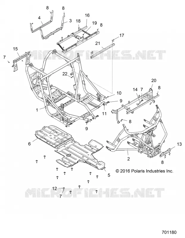 CHASSIS, MARCO PRINCIPAL AND SKID PLATES