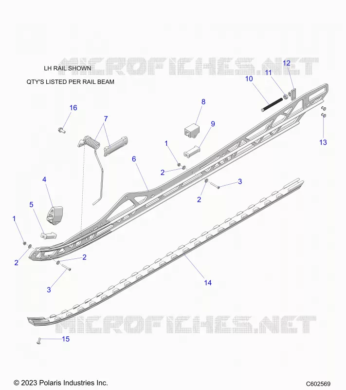 SUSPENSION, RAIL BEAM ASM, LH/RH