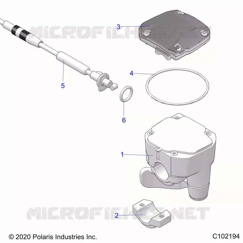 GOBIERNO, CONTROLS, THROTTLE ASM. AND CABLE
