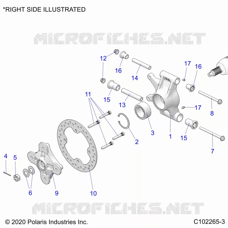 SUSPENSION TRASERA HUBS, CARRIER AND BRAKE DISC