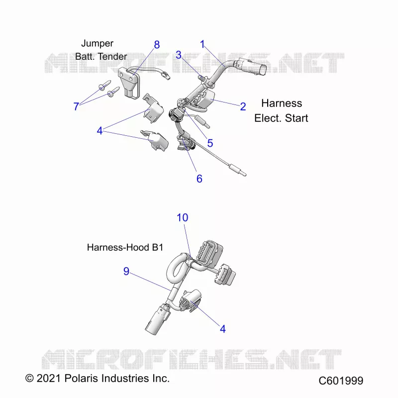 ELECTRICA, WIRE HARNESS, HOOD, ELEC. START