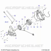 ENGINE, STATOR COVER AND VOLANTE