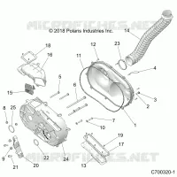 DRIVE TRAIN, TAPA DEL EMBRAGUE AND DUCTING