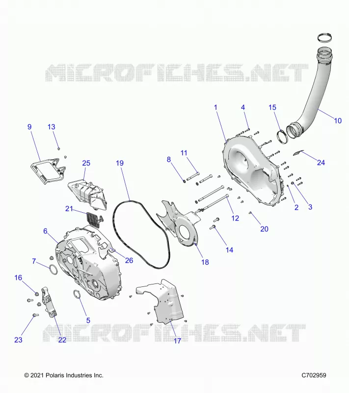 TREN, CLUTCH COVER AND DUCTING