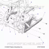 CHASSIS, FRONT GEARCASE AND PARACHOQUES DELANTERA