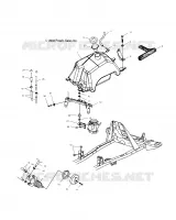 GASOLINA TANK AND CARBURADOR MOUNTING