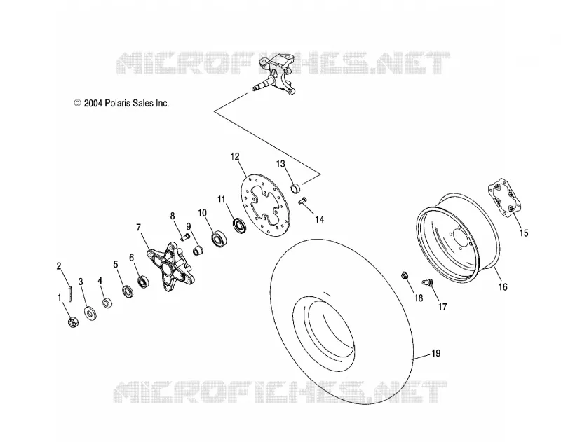 HUB, FRONT AND RUEDA DELANTERA