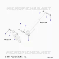 SUSPENSION, MONTAJE DE DESCARGA, REAR SUSP.