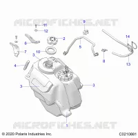 SISTEMA DE COMBUSTIBLE, FUEL TANK ASM.