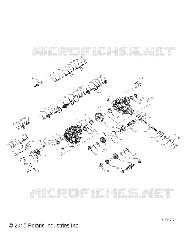 DRIVE TRAIN, PRINCIPAL GEARCASE INTERNALS