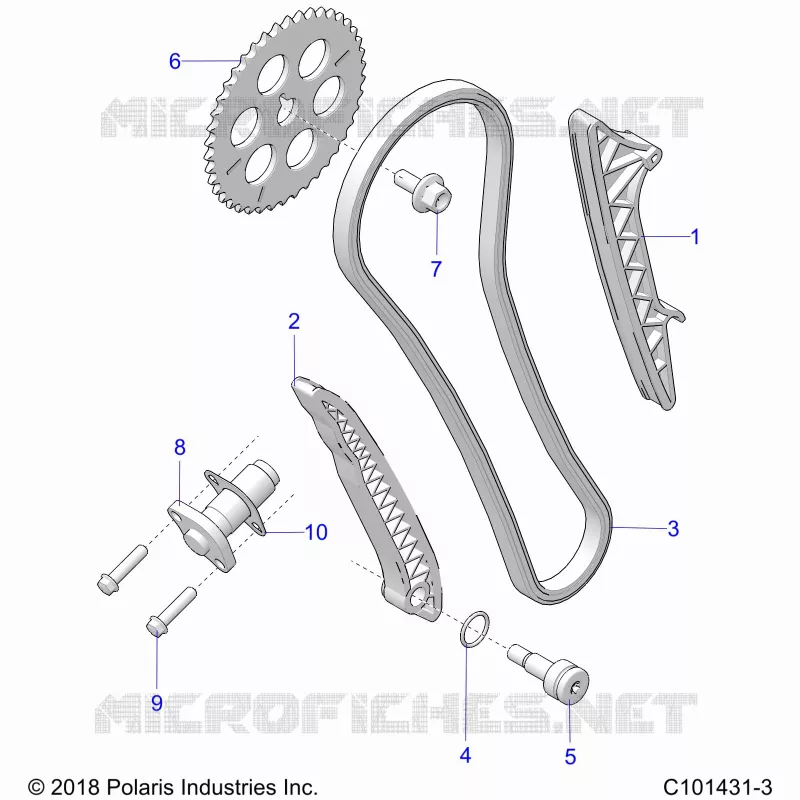 LA CADENA DE LEVAS AND TENSIONER