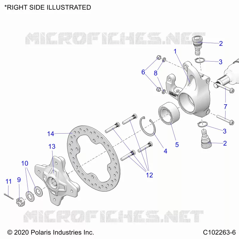 SUSPENSIÃ“N DELANTERA HUB, KNUCKLE AND BRAKE DISC