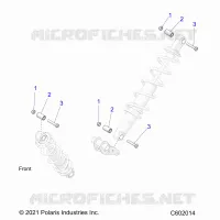 SUSPENSION, MONTAJE DE DESCARGA, REAR SUSP.
