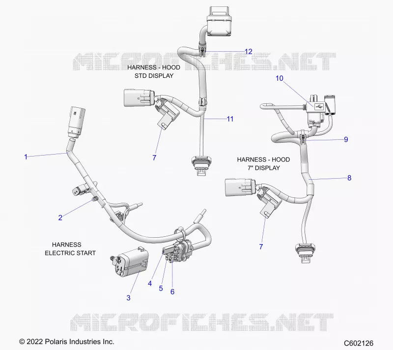 ELECTRICA, WIRE HARNESS, HOOD, ELEC. START
