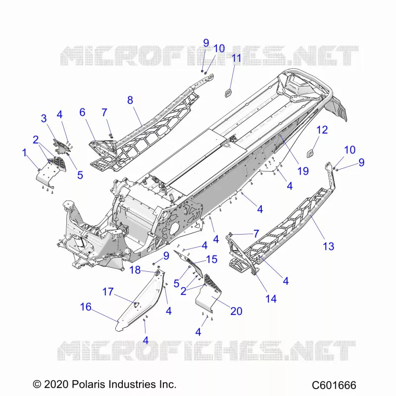 CHASSIS, PROTECCIÃ³N DEL EMBRAGUE, FOOTRESTS, AND RUNNINGBOARDS