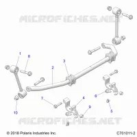 SUSPENSION, FRONT BARRA ESTABILIZADORA- Z23NAE99FR/SCR/FR (C701011-2)
