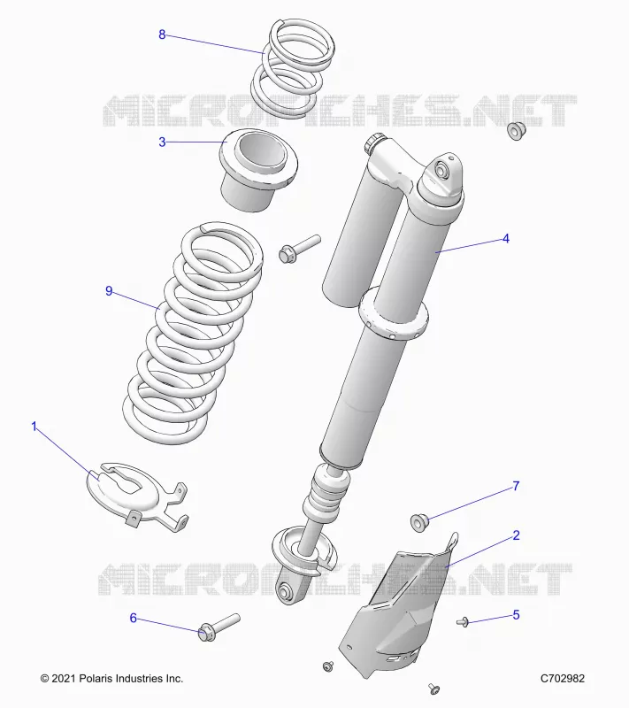 SUSPENSION, REAR MONTAJE DE DESCARGA, STANDARD/PREMIUM