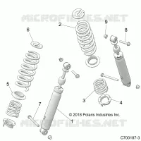 SUSPENSION, REAR MONTAJE DE DESCARGA