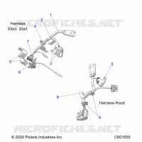 ELECTRICA, WIRE HARNESS, HOOD, ELEC. START
