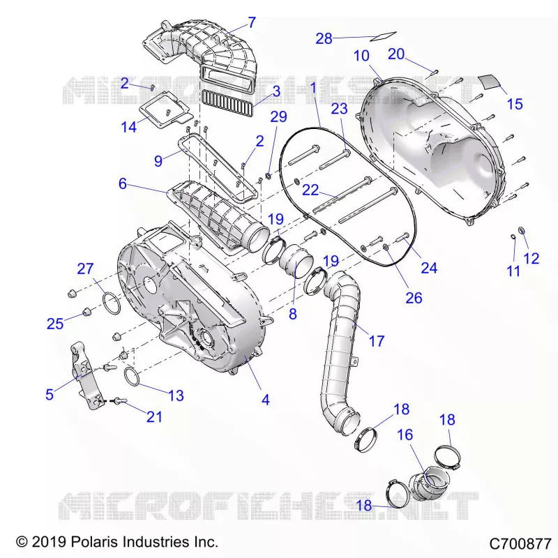 TREN, CLUTCH COVER AND DUCTING