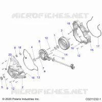 ENGINE, STATOR COVER AND FLYRUEDA