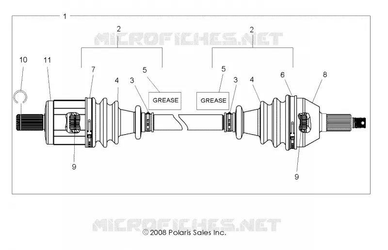 TREN, FRONT HALF SHAFT