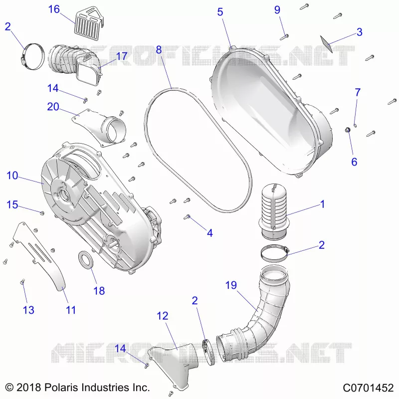 TREN, CLUTCH COVER AND DUCTING