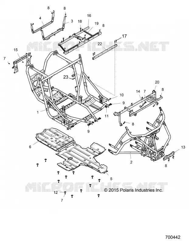 CHASSIS, MARCO PRINCIPAL AND SKID PLATES