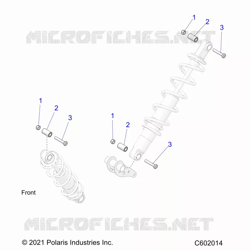 SUSPENSION, MONTAJE DE DESCARGA, REAR SUSP.