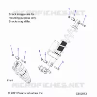SUSPENSION, MONTAJE DE DESCARGA, REAR SUSP.
