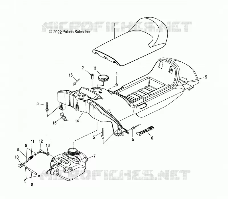 ASIENTO, FUEL TANK AND CONSOLE