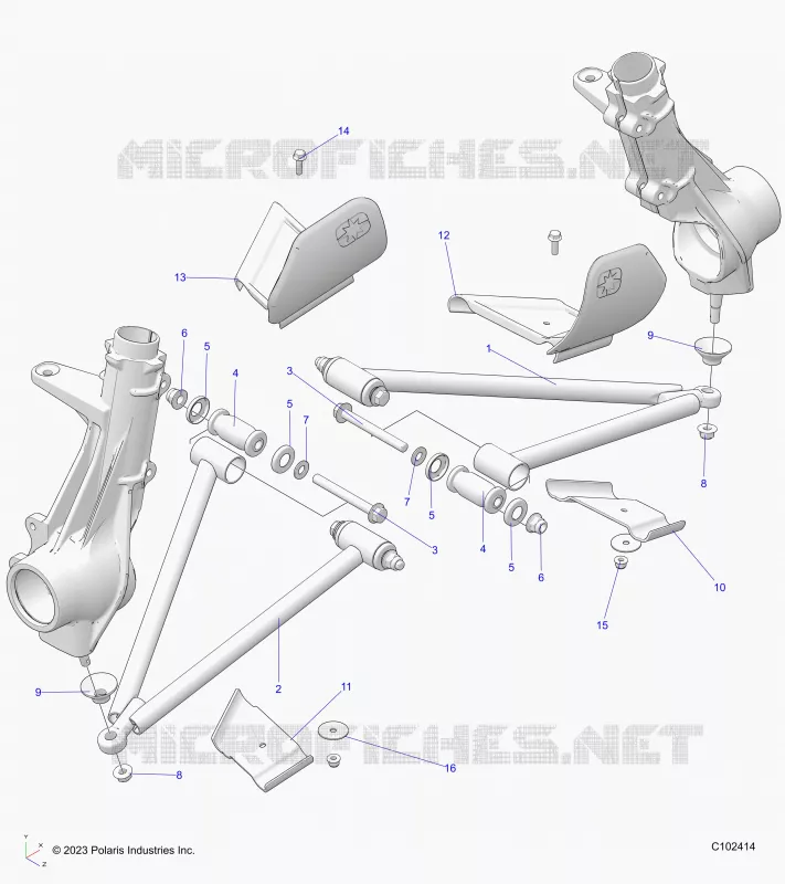 SUSPENSION, A-ARM AND PUNTAL MOUNTING