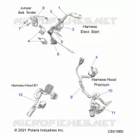 ELECTRICA, WIRE HARNESS, HOOD, ELEC. START